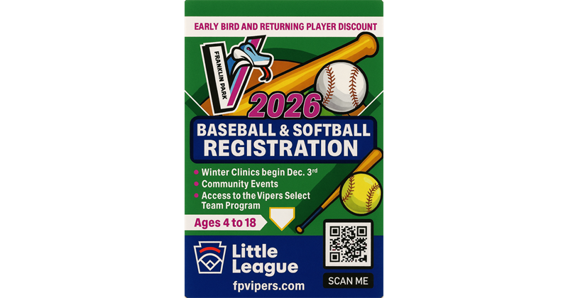2026 Softball Baseball and Tball Registration Now Open!